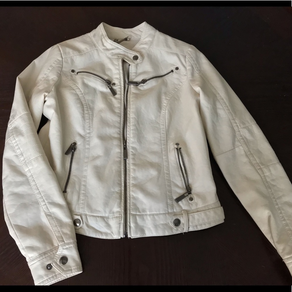 faux leather jacket